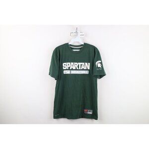 Nike Elite Mens Small Faded Michigan State University Basketball T-Shirt Green